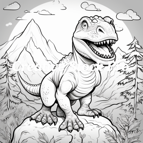 Printable Dinosaur Coloring Pages with Facts