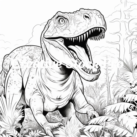 Printable Prehistoric Dinosaur Coloring Fun