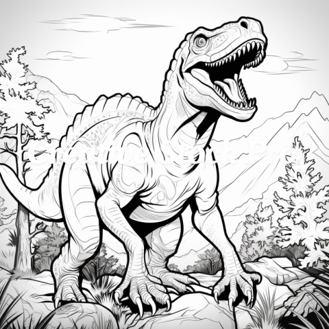 Printable Dino Creatures Coloring Fun for Kids