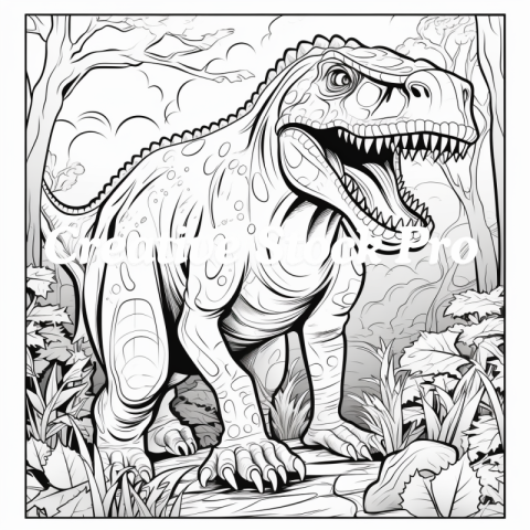 Printable Cute Dino Coloring Sheets for Toddlers