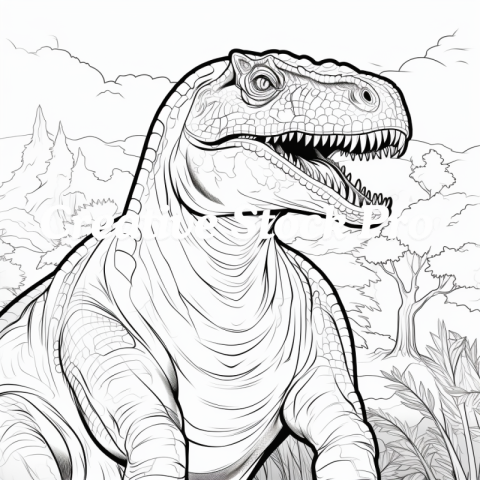 Fun Dinosaur Coloring Pages for Kids & Adults