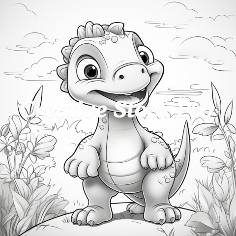 Triceratops Coloring Fun for Kids & Adults on Kindle