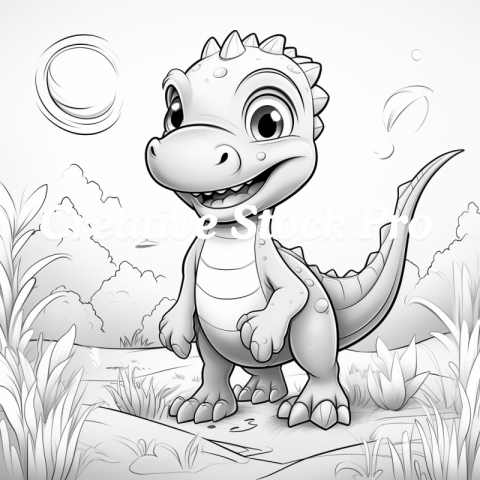 Relaxing Dinosaur Coloring Book for Kindle