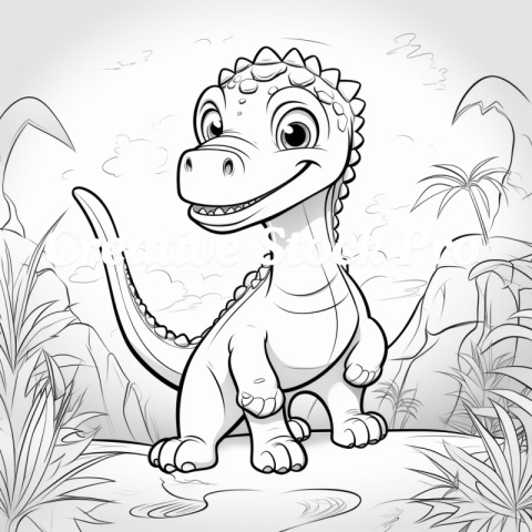 Dino Fun Coloring Pages for All Ages