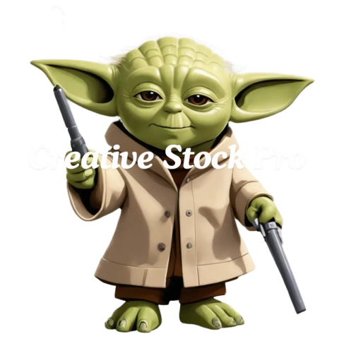 Cartoon Yoda PNG Image Bringing Playful Character to Digital Creations