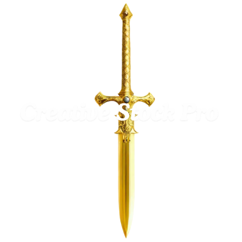 Golden Sword PNG Image Exquisite Detail and Clarity