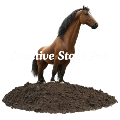 Giant Horse PNG Image Majestic Equine Artwork for Visual Creations