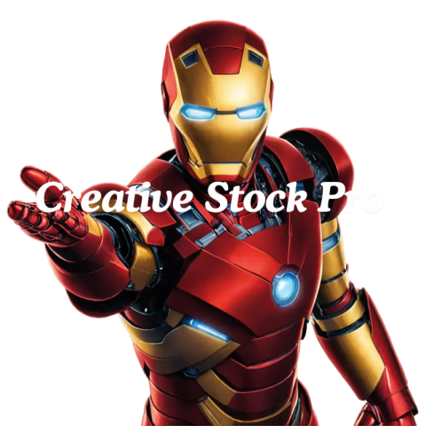 HighQuality PNG Image of Iron Man Enhancing Clarity and Detail