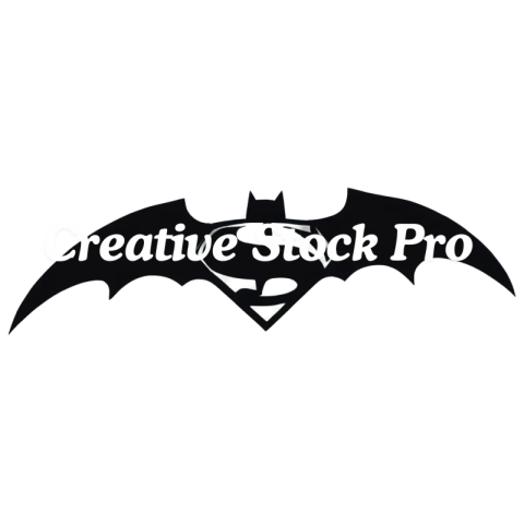 PNG Image of a Hybrid BatmanSuperman Logo in Black Enhance Your Brand Identity