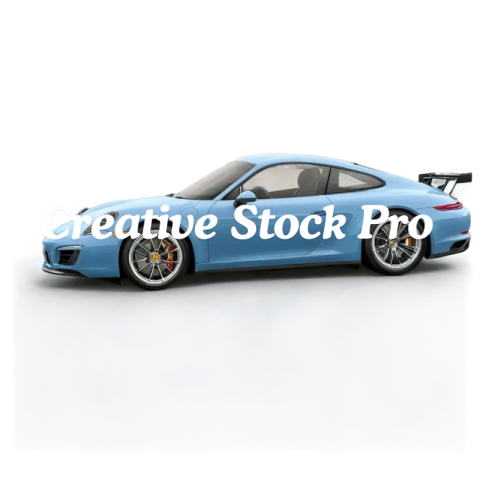 PNG Image of Porsche 911 Race Car in Desert Blue HighQuality Digital Art