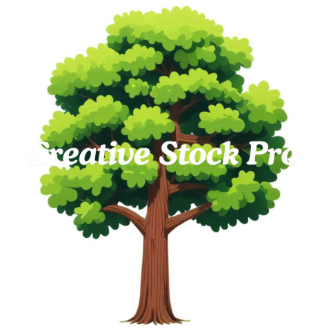 Vibrant Cartoon Tree PNG Explore Creative Forest Illustrations