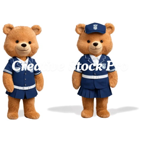 Unique PNG Image of a Bear with Uniform Unisex Enhance Your Design Projects with HighQuality Clarity