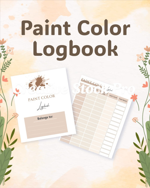 Editable Paint Color Logbook