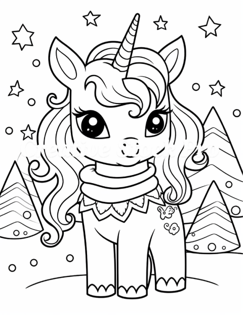 Free Whimsical Holiday Unicorns