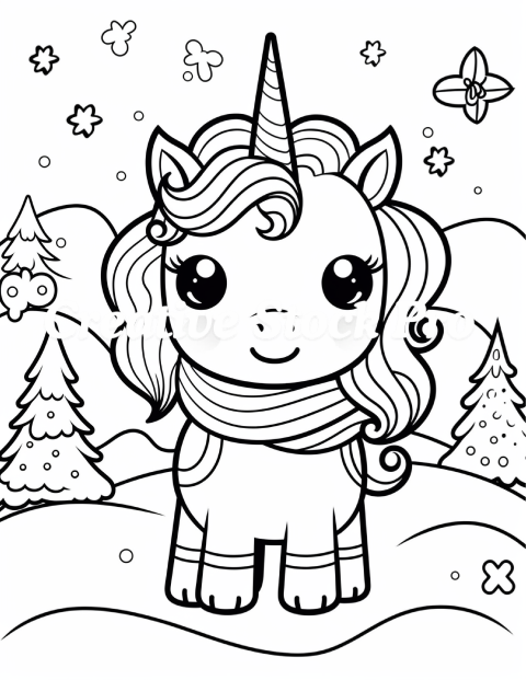 Free Unicorns in Holiday Hats