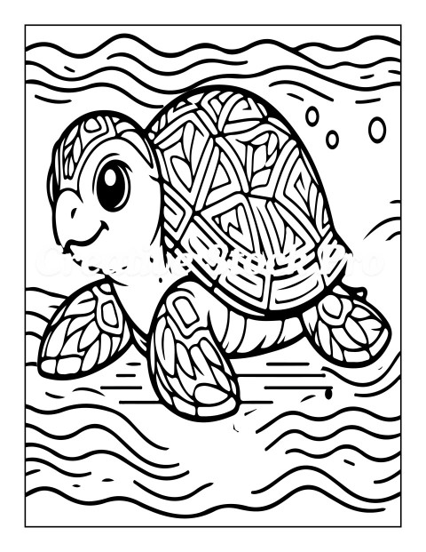 "Magical Turtle with a Rainbow Shell"