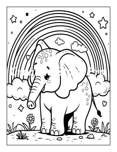 Free "Elephant Holding a Gift Box"