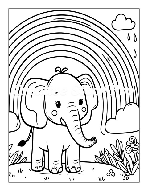 "Elephant with Starry Night Sky"