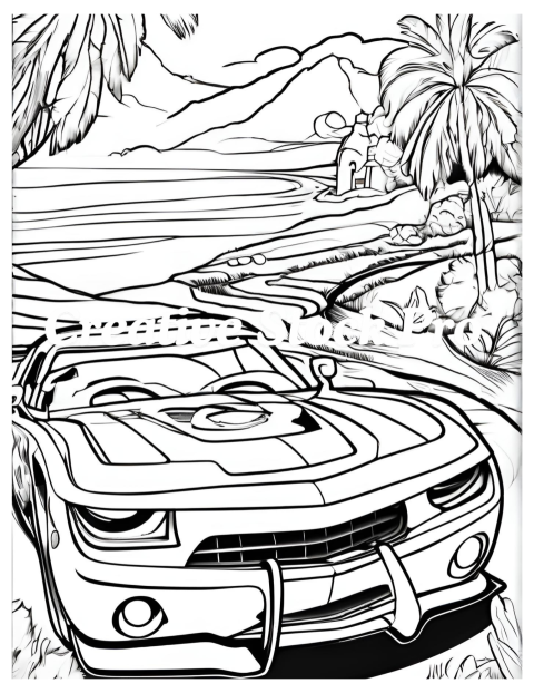 Race Car Coloring Pages for Kids