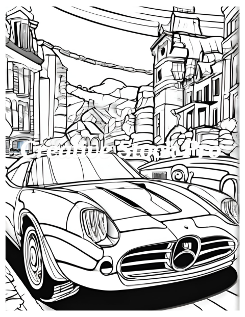 Free Muscle Car Coloring Pages for Kids