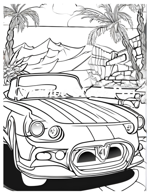 Car Mandala Coloring Pages for All Ages