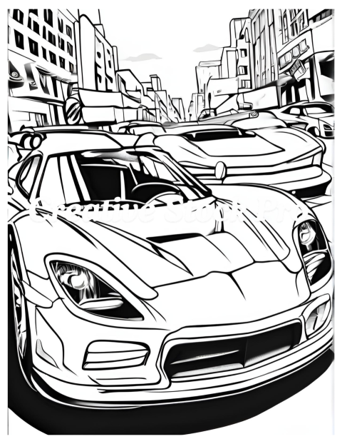 Cute Cars Coloring Pages for Girls