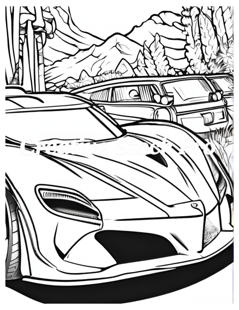 Cartoon Race Car Coloring Pages for All Ages