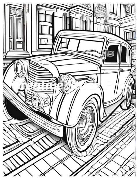 Cartoon Cars Coloring Pages for Toddlers