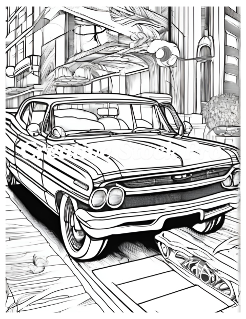 Sports Car Coloring Pages for Kids