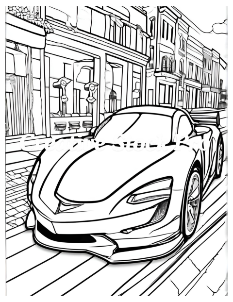 Cute Cars Coloring Pages for Toddlers