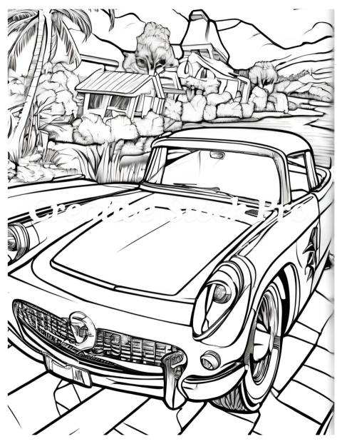 Speedy Cars Coloring Pages for Kids