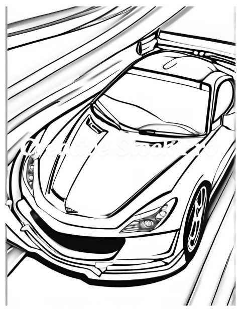 Custom Car Coloring Pages for Adults