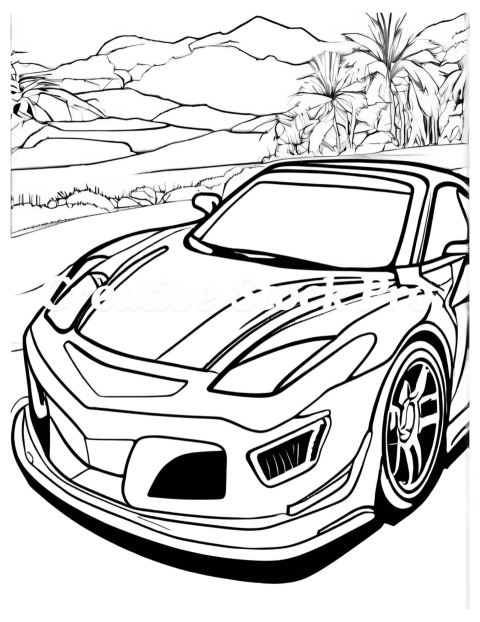 Fun Car Ride Coloring Pages for Kids