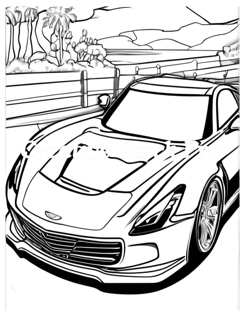 Military Car Coloring Pages for Adults