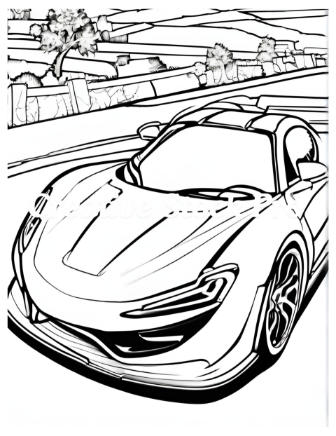 Cartoon Cars Coloring Pages for Preschoolers