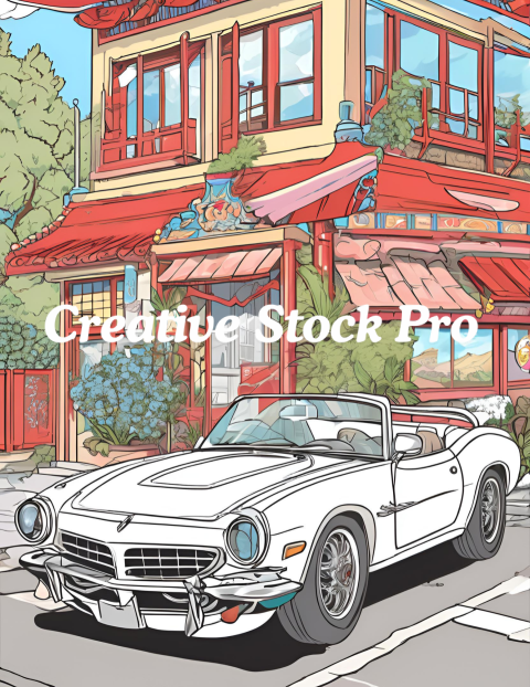 Free Urban Cars Coloring Pages for Adults