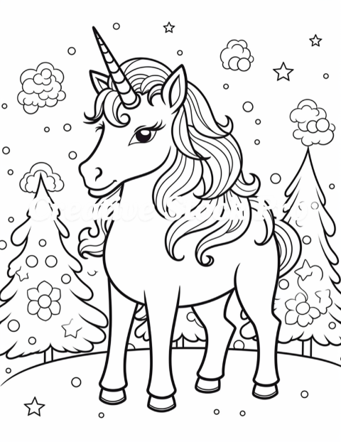 Snowy Unicorn Friends