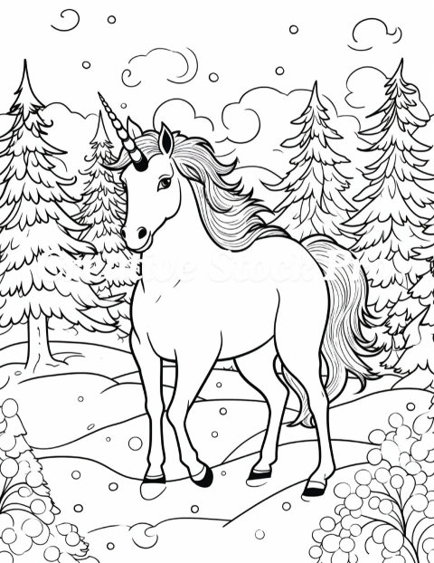 Free Merry Unicorn Holiday