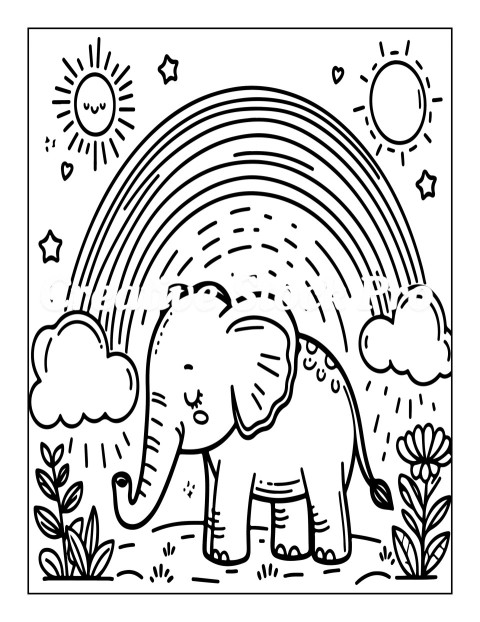 "Elephant with Circus Theme"