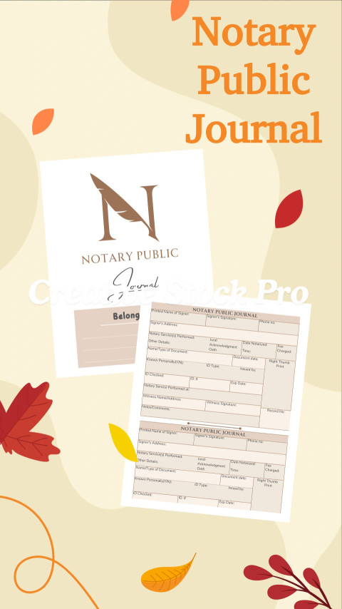 Editable Notary Public Journal