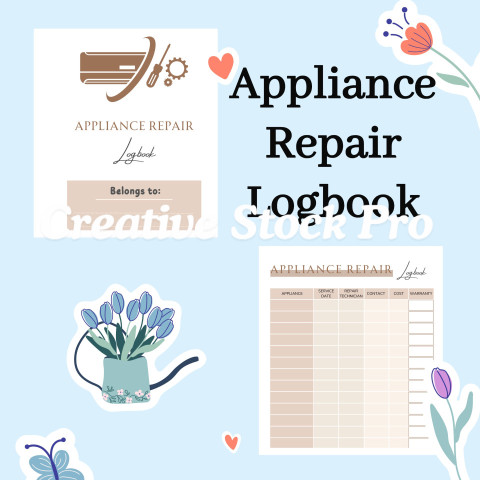 Editable Appliance Repair Logbook