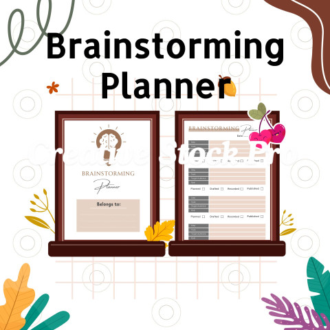 Editable Brainstorming Planner