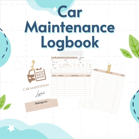 Editable Car Maintenance Logbook