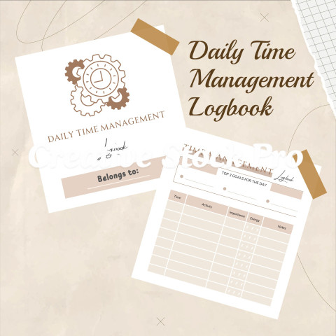 Editable Daily Time Management Logbook