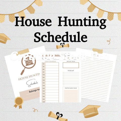 Editable House Hunting Schedule