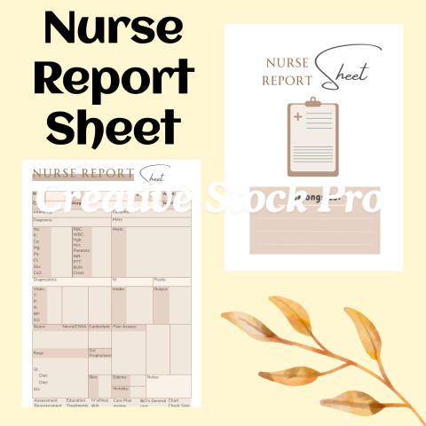 Editable Nurse Report Sheet