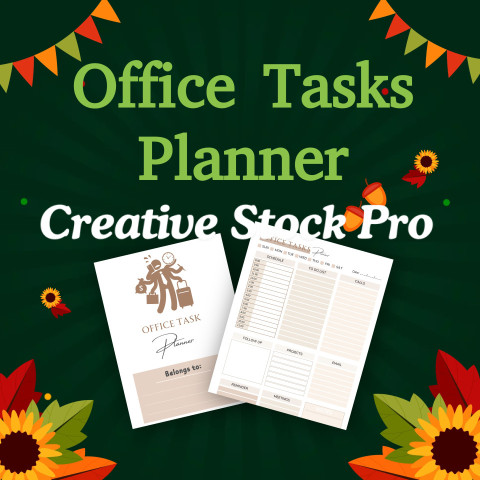 Free Editable Office Tasks Planner