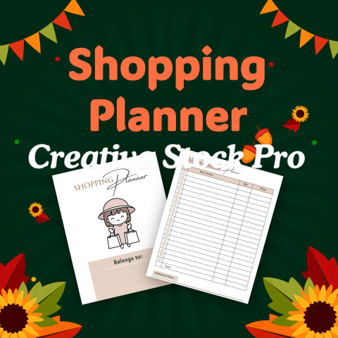 Editable Shopping Planner