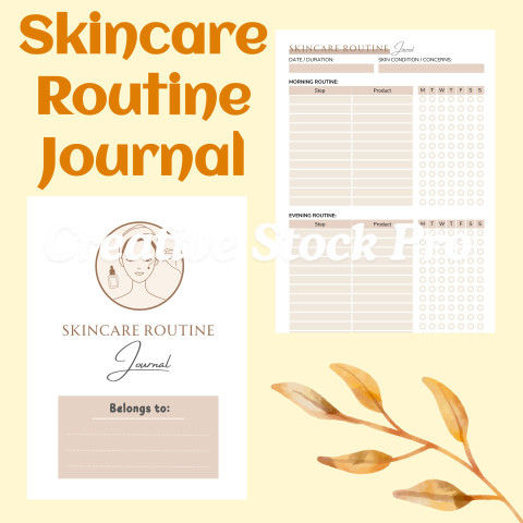 Editable Skincare Routine Journal