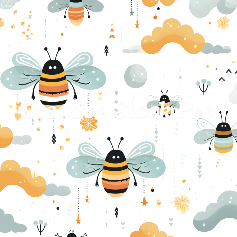 "Honey Bee Digital Paper Collection"